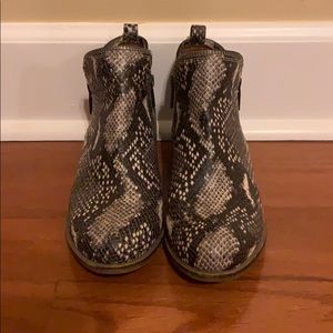 Lucky Brand Snake Print Booties